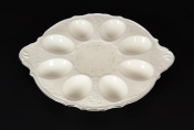 Фарфоровый поднос для яиц Bernadotte Платиновый узор Be-Ivory 25 см(6 шт)