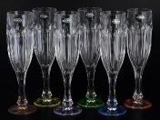 Комплект фужеров для шампанского Crystalite Bohemia Сафари Ассорти 150 мл(6 шт)