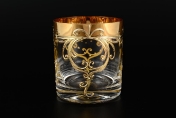 Комплект стаканов для виски Bohemia Золотой узор Смальта 280мл (6 шт)