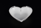 Конфетница сердце 15 см Платиновый узор Корона