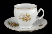 Комплект чайных пар бочка Bernadotte Зеленый цветок 240 мл(6 пар)