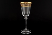 Комплект фужеров для вина Bohemia Золотой лист Анжела 185мл (6 шт)