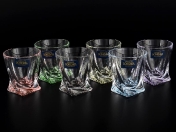 Комплект стопок для водки Crystalite Bohemia Quadro Ассорти 55 мл(6 шт)