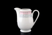 Фарфоровый молочник Thun Яна Серый мрамор с розовым кантом 250мл