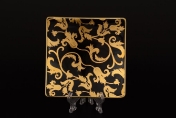 Комплект  розеток квадратных Tosca Black Gold 12 см (6 шт)