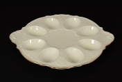Фарфоровый поднос для яиц Bernadotte Белый узор Be-Ivory 25см