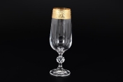 Комплект фужеров для шампанского Bohemia Клаудиа Золото 180мл (6 шт)