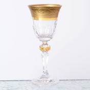 Комплект рюмок Кристина для водки Bohemia Gold Махарадже матовая 60мл(6 шт)