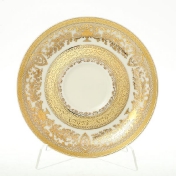 Комплект фарфоровых блюдец Falkenporzellan Cream Majestic Gold
