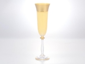 Комплект фужеров "Анжела" для шампанского AS Crystal Матовая полоса 190 мл(6 шт)