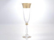 Комплект фужеров "Анжела" для шампанского AS Crystal Матовая полоса 190 мл(6 шт)