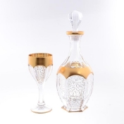 Комплект для вина Bohemia Gold Сафари 7 предметов