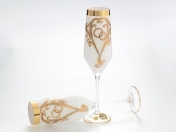 Свадебный Комплект из 2-х бокалов для шампанского белая