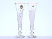 Свадебный Комплект из 2-х бокалов для шампанского белая фон