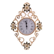 Часы настенные Rosaperla Розы (золото 24 карата)