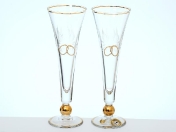 Свадебный Комплект из 2-х бокалов для шампанского"E-S"