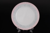 Комплект тарелок 19 см Яна Серый мрамор с розовым кантом (6 шт)