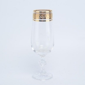 Комплект фужеров для шампанского Crystalex Bohemia Клаудиа Золото V-D 180 мл(6 шт)