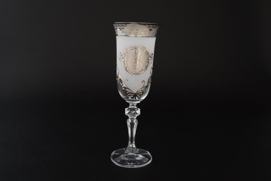 Фото Бокалы для шампанского Комплект для шампанского "Версачи Глава Кристина" B-G фон платина