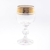 Комплект фужеров для вина Crystalex Bohemia Клаудиа Золото V-D 150 мл(6 шт)---