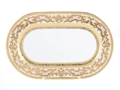 Овальное блюдо Falkenporzellan Alena 3D Creme Gold Constanza 36 см