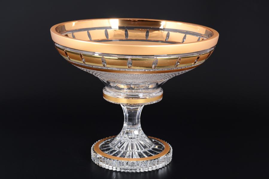 Фото Фруктовницы Фруктовница Bohemia Gold Хрусталь с золотом 30 см