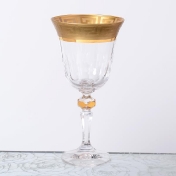 Комплект фужеров "Кристина" для вина Bohemia Gold Костка матовая 220 мл(6 шт)