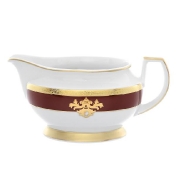 Фарфоровый соусник Falkenporzellan Alena 3D Bordeaux Gold Constanza 500мл