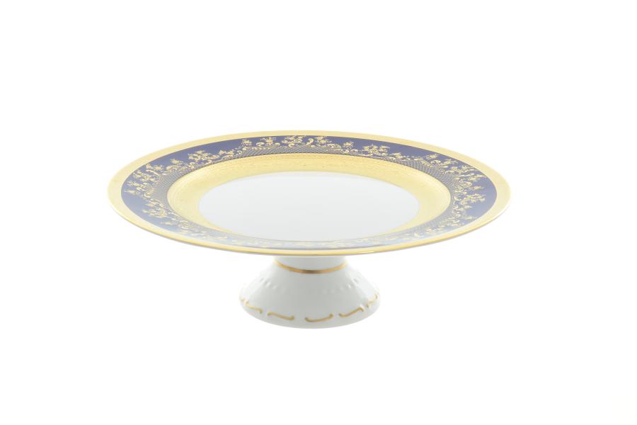 Фото Тарелки для торта Тарелка для торта Falkenporzellan Constanza Cobalt Gold 32 см